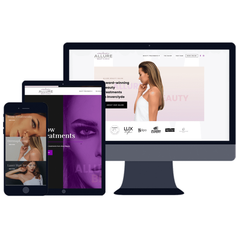 project allure beauty web responsive
